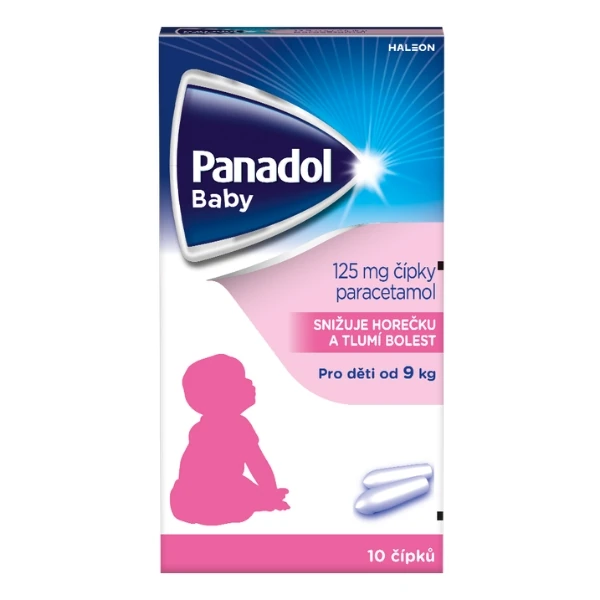 Fotografie PANADOL Baby čípky 125mg 10 ks