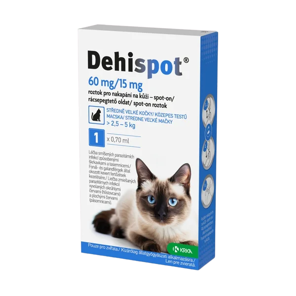 Fotografie DEHISPOT Spot-on pro střední kočky 0.7 ml