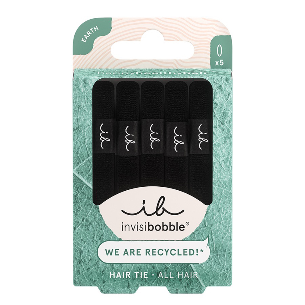 INVISIBOBBLE Hair Tie Black černé látkové gumičky 5 ks
