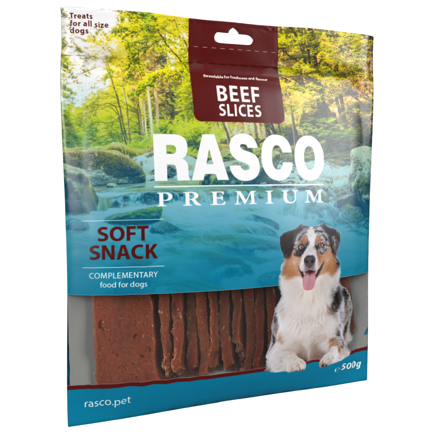 Fotografie RASCO PREMIUM Pochoutka hovězí plátky 500 g