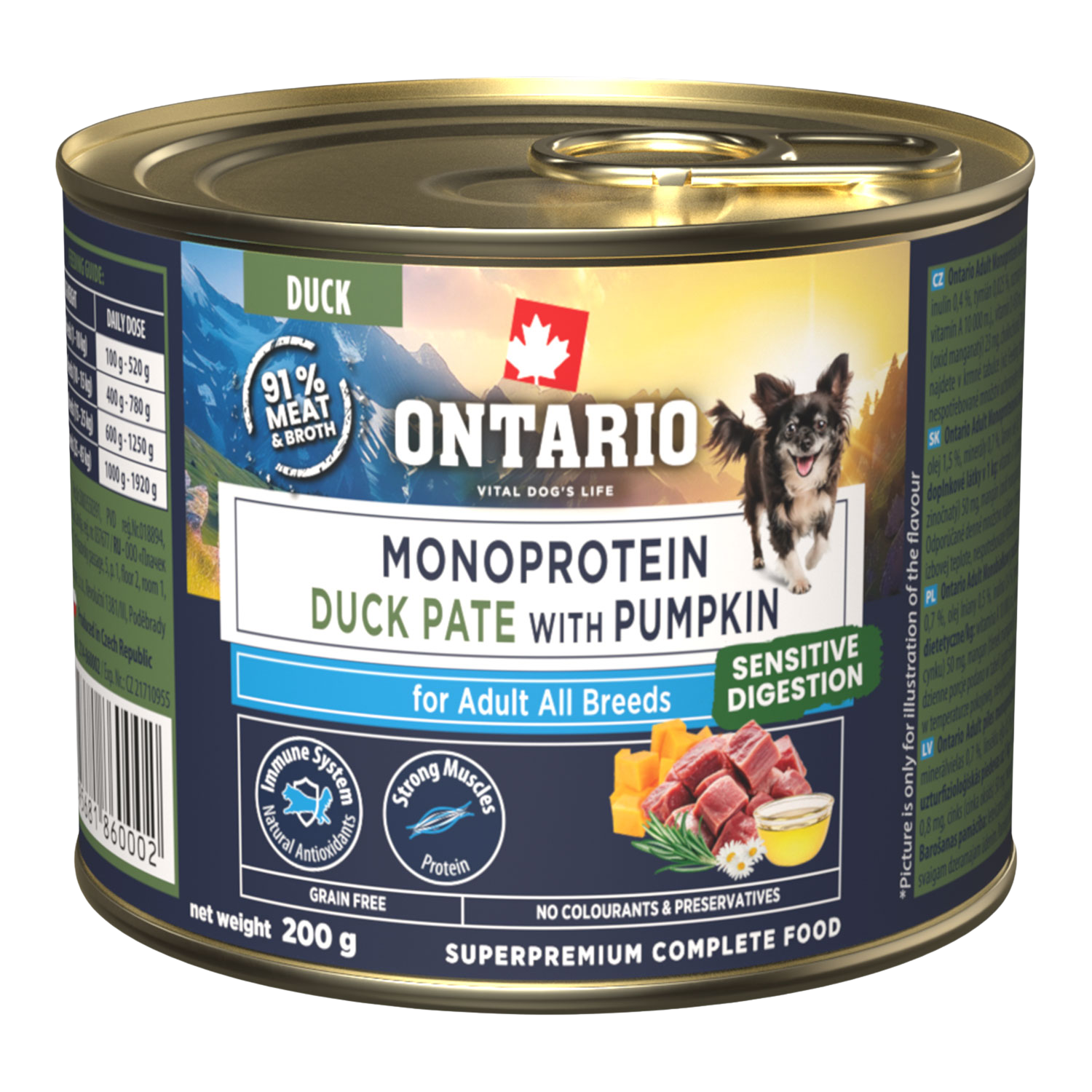 ONTARIO Konzerva Adult monoprotein kachní pate s dýní 200 g