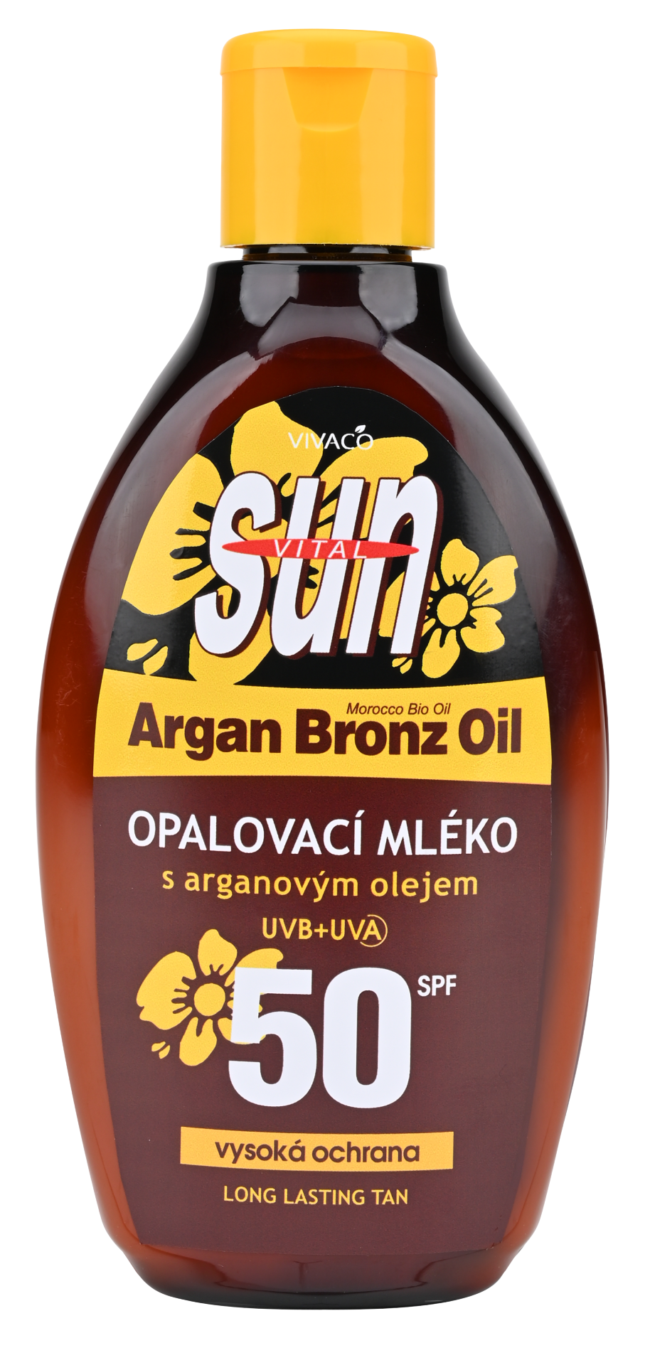 Fotografie VIVACO Opalovací mléko OF50 s arganovým olejem 200 ml