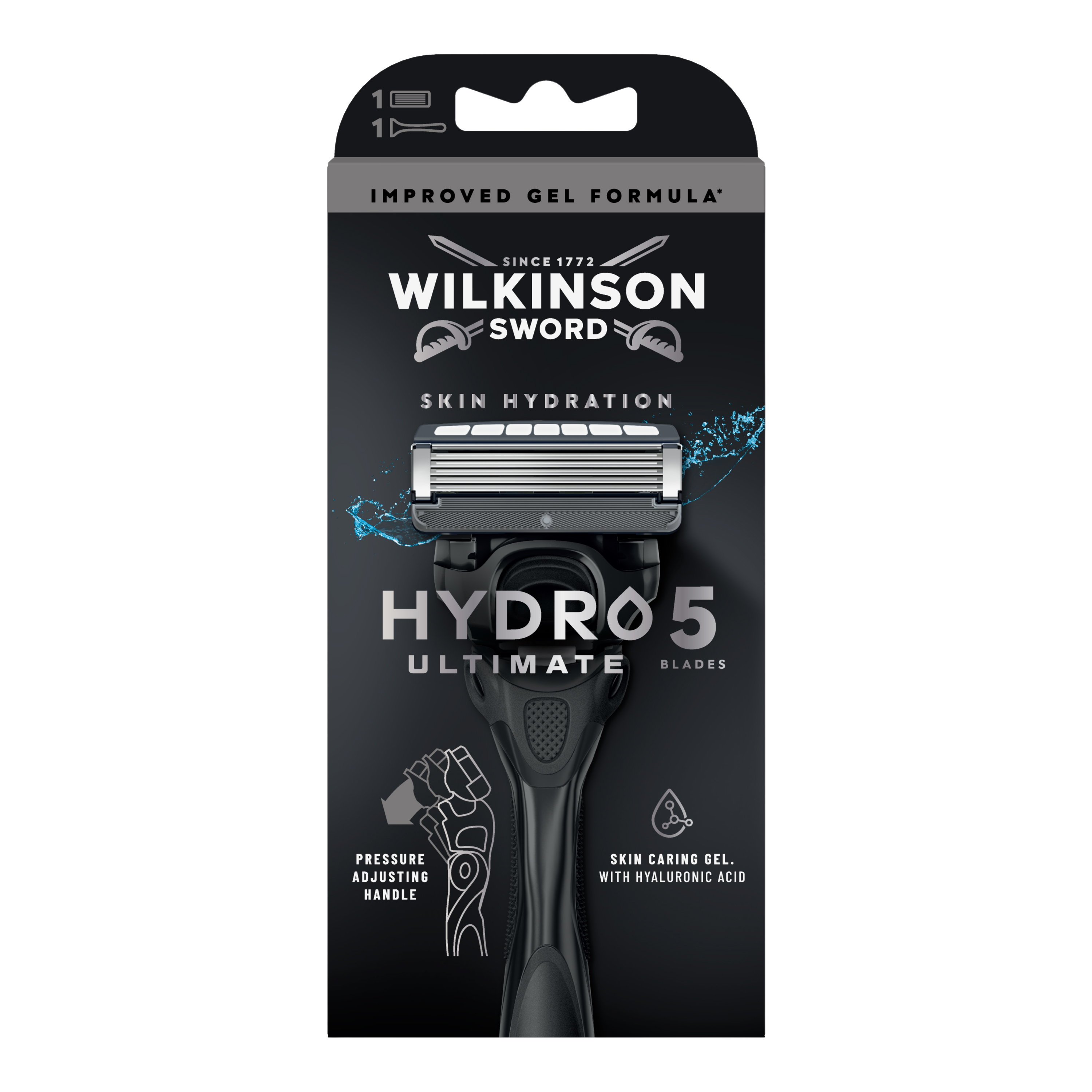 Fotografie WILKINSON SWORD Hydro 5 Ultimate - holící strojek + 1 náhradní hlavice