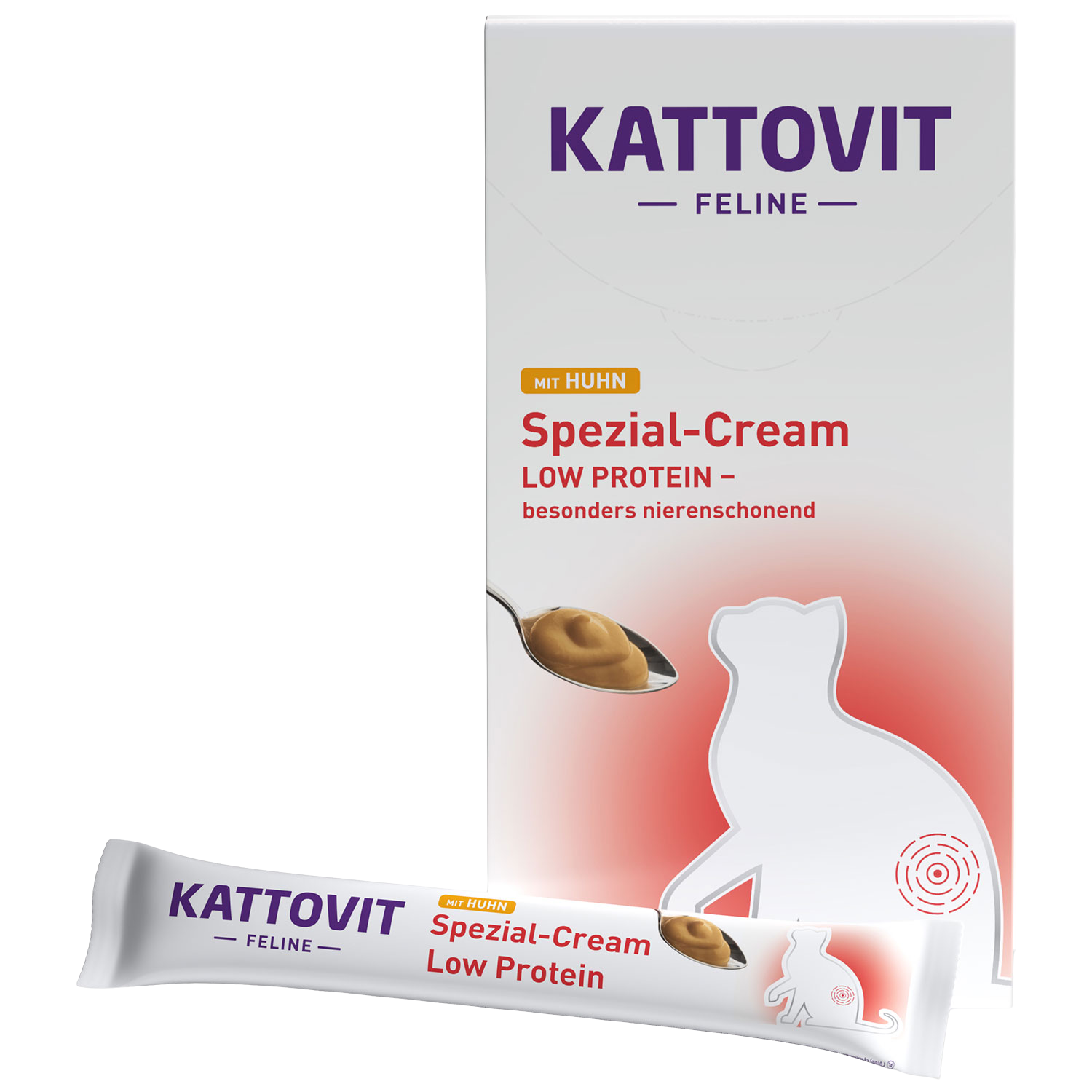 Fotografie SCHMUSY Krém Kattovit LOW PROTEIN kuře 6 x 15 g