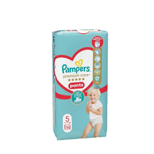 Fotografie Pampers Pleny Premium Care Pants 52 ks, velikost 5