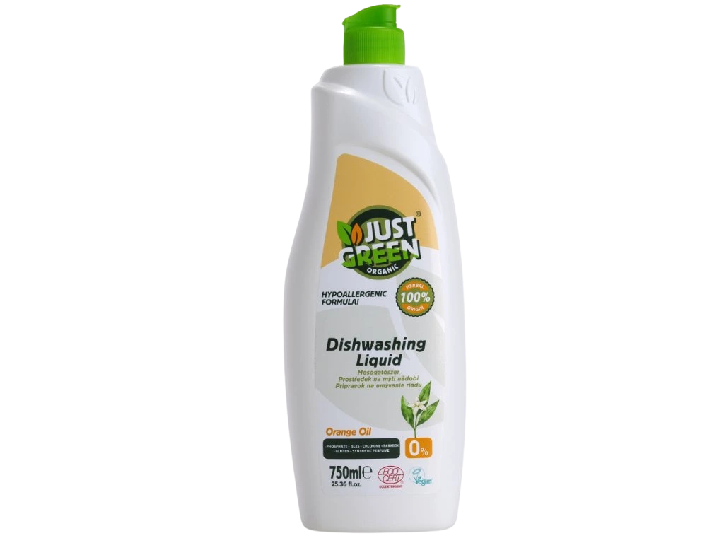 Fotografie JUST GREEN ORGANIC Organický přípravek na nádobí 750 ml