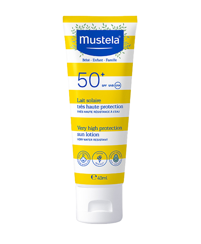 MUSTELA Opalovací mléko na obličej a tělo 40 ml