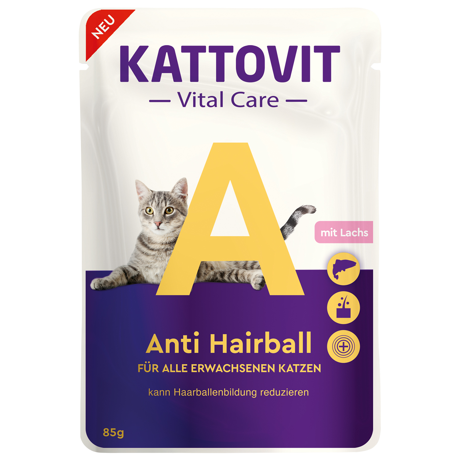 SCHMUSY Kapsička Kattovit Vital Care Anti Hairball losos 85 g