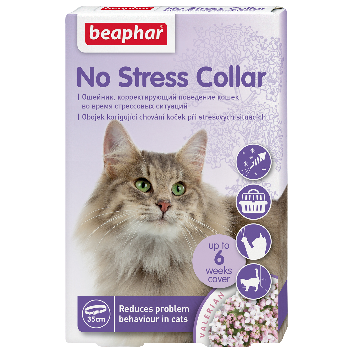 BEAPHAR Obojek No Stress pro kočky 35cm