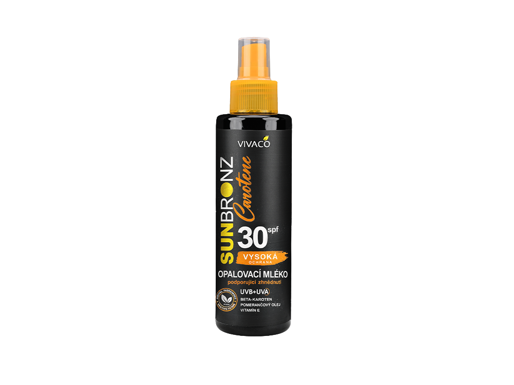 Fotografie VIVACO SUN BRONZ Opalovací mléko SPF 30 CAROTENE 150 ml