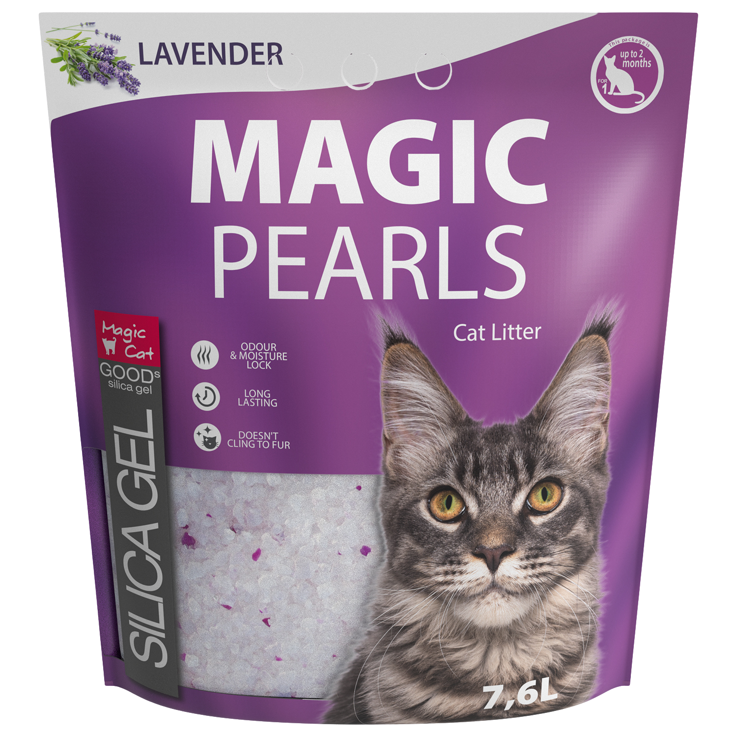 MAGIC CAT Kočkolit Pearls Lavender 3 kg