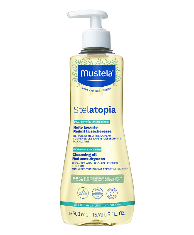 Fotografie MUSTELA STELATOPIA® Olej do koupele pro atopickou pokožku 500 ml