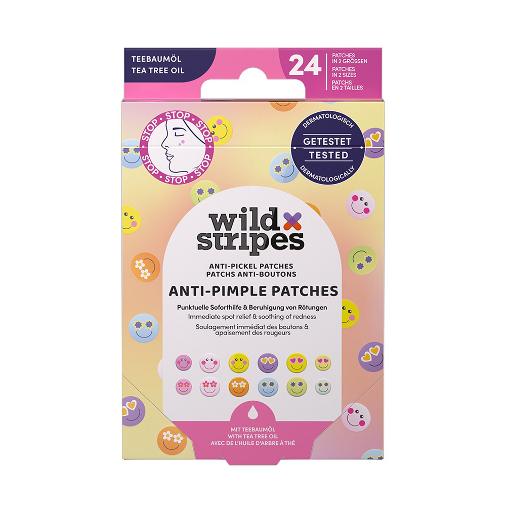 WILD STRIPES Anti-Pimple Patches Smile Prevent náplasti na pupínky 24 ks