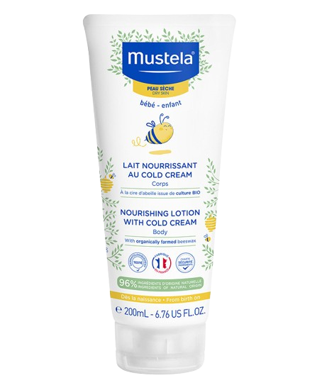 Fotografie Mustela Vyživující tělové mléko obohacené o cold cream na suchou pokožku 200 ml