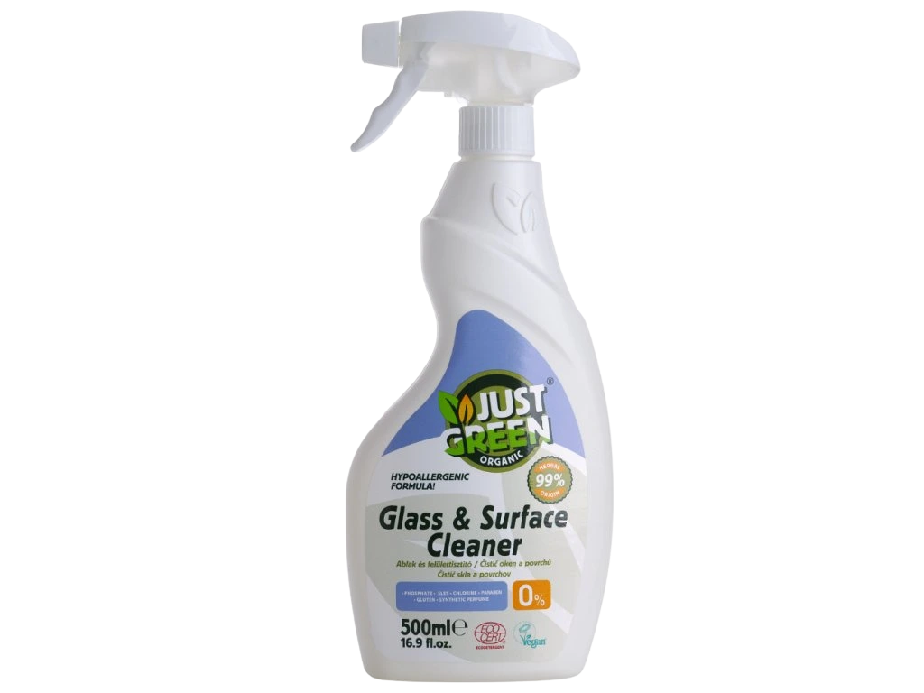 Fotografie JUST GREEN ORGANIC Organický čistič na sklo a jiné povrchy 500 ml