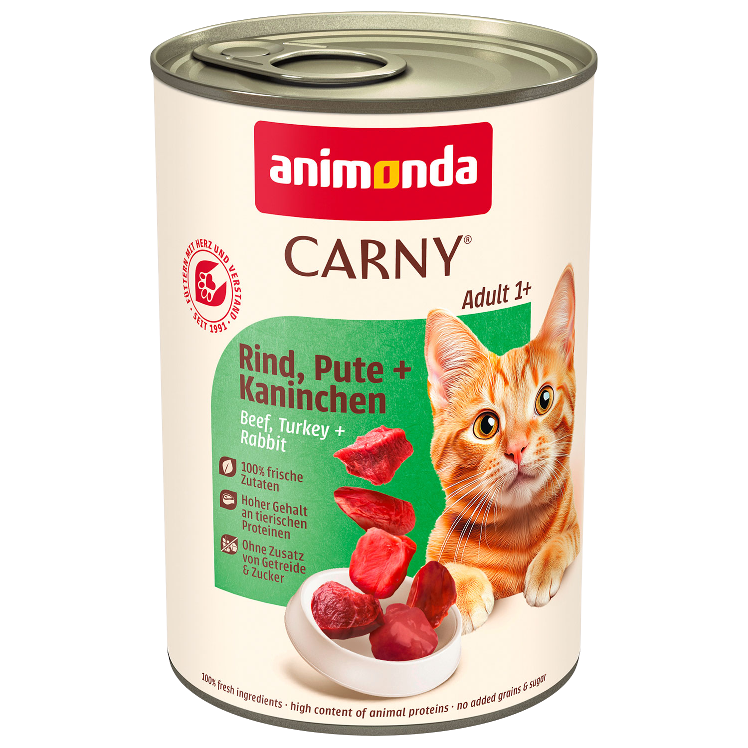 Fotografie Animonda Carny Adult s hovězím, krůtou a králíkem 24x400g A135:1000073910