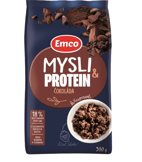 Fotografie EMCO Mysli proteinové s čokoládou 500 g