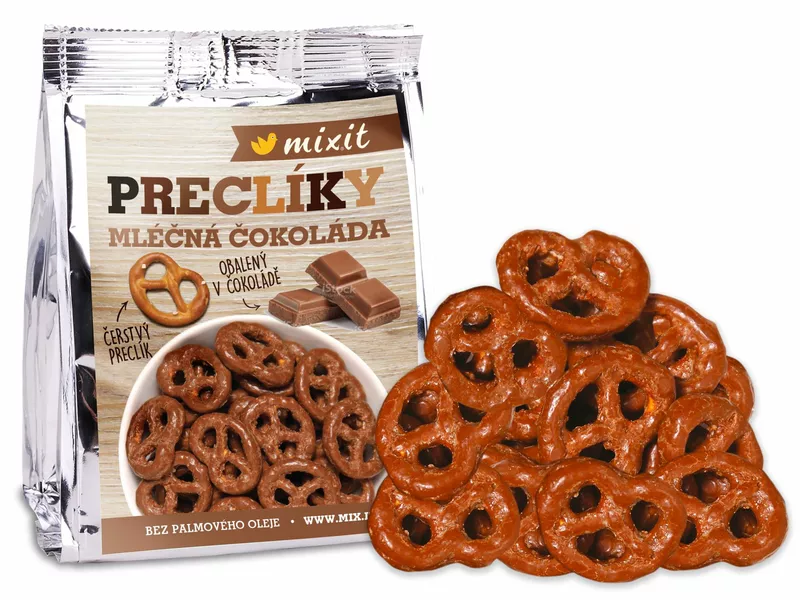 Fotografie MIXIT Preclíky do kapsy Mléčná čokoláda 70 g