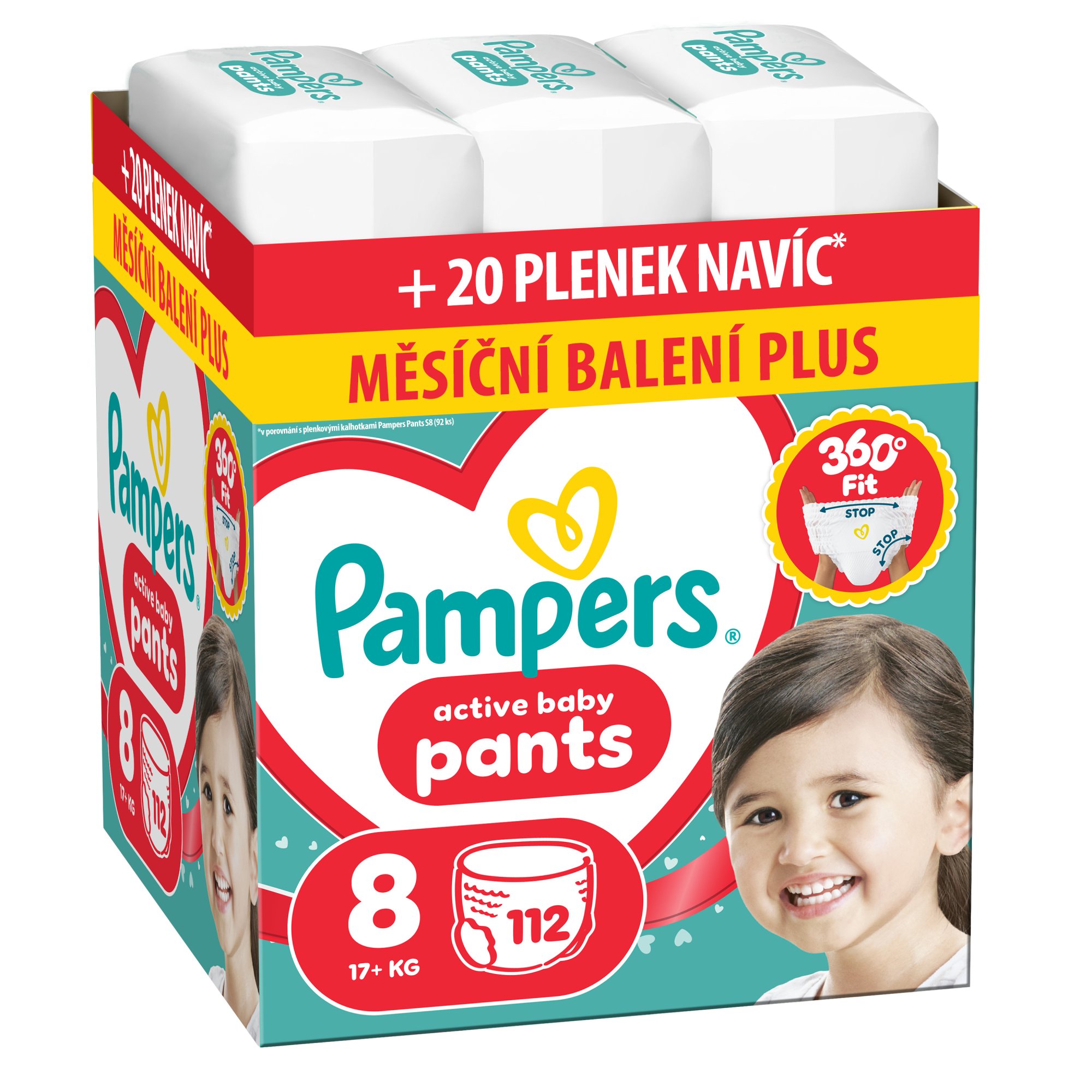 PAMPERS Plenkové kalhotky, Active Baby 110 ks