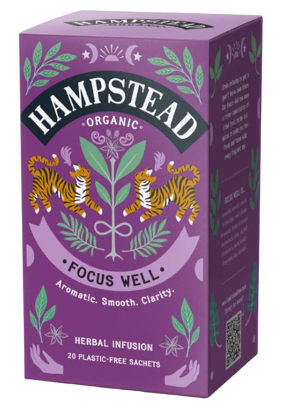 HAMPSTEAD TEA BIO Bylinný čaj na podporu soustředění 20 sáčků