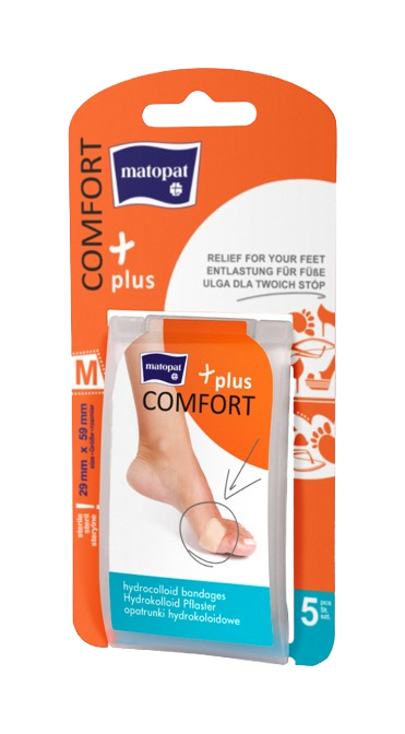 Fotografie MATOPAT Comfort Plus hydrokoloidní náplast M 29 x 59 mm, 5 ks
