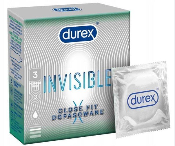 DUREX kondomy Invisible Slim 3 ks