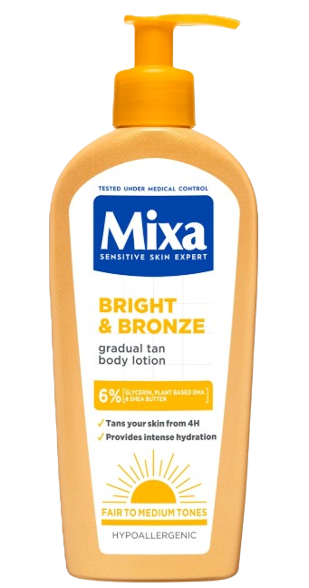 MIXA Bright & Bronze gradual tan Tónující tělové mléko 250 ml