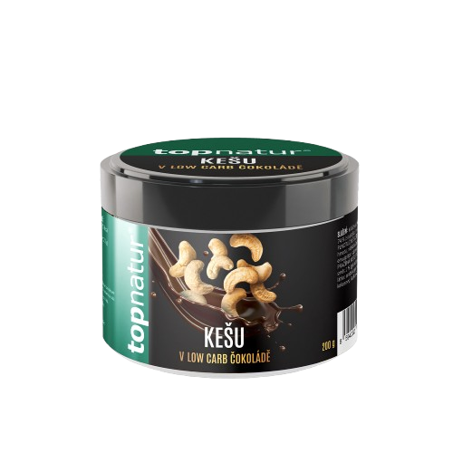 TOPNATUR Kešu v mléčné Low Carb čokoládě 1 x 200 g