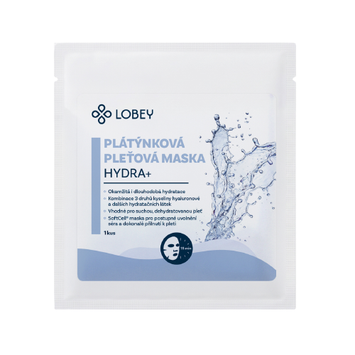 LOBEY Hydratační plátýnková maska na pleť Hydra+