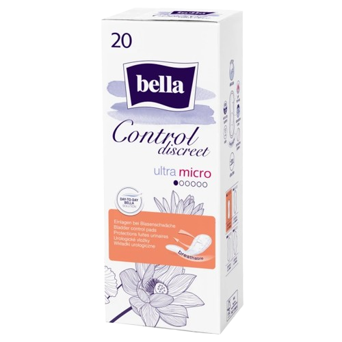 Fotografie BELLA Control Discreet Ultra Micro inkontinenční vložky 20 ks