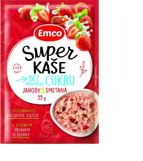 EMCO Emco Super kaše jahody/smetana 55g 55 g