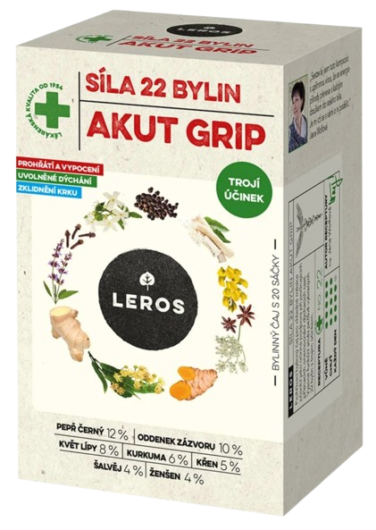 LEROS Síla 22 bylin akut grip 20 x 2.5 g
