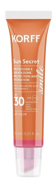 Fotografie KORFF Sun Secret Krém na rty SPF30, 15 ml