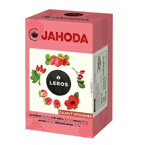 LEROS Čajový dýchánek Jahoda 20 x 2 g