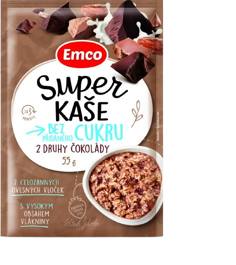 EMCO Super kaše 2 druhy čoko 55 g