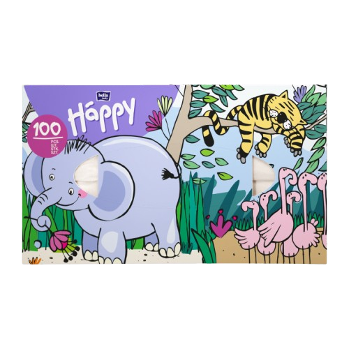 BELLA Baby Happy kapesníky mix (slon, pes, husy) 100 ks