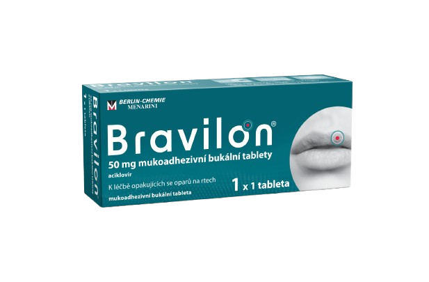 BRAVILON 50 mg mukoadhezivní bukální 1 x 1 tablet