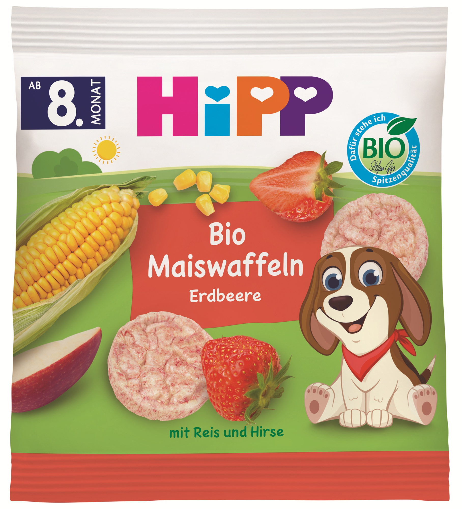 HIPP BIO Kukuřičné oplatky Jahoda 30 g