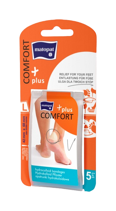 Fotografie MATOPAT Comfort Plus hydrokoloidní náplast L 42 x 68 mm, 5 ks