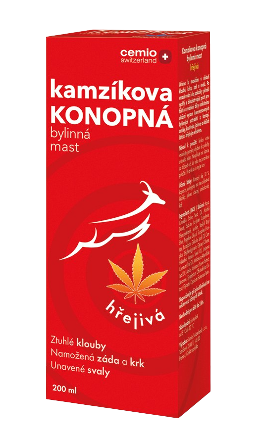 Cemio Kamzíkova konopná mast hřejivá 200 ml