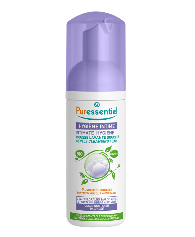 Fotografie PURESSENTIEL Organická intimní jemná mycí pěna 150 ml