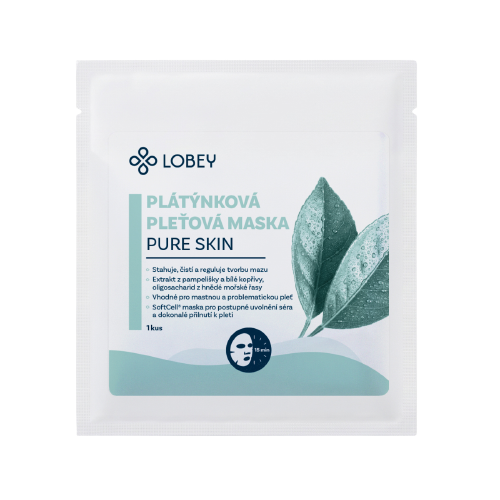 LOBEY Čisticí plátýnková maska na pleť Pure Skin