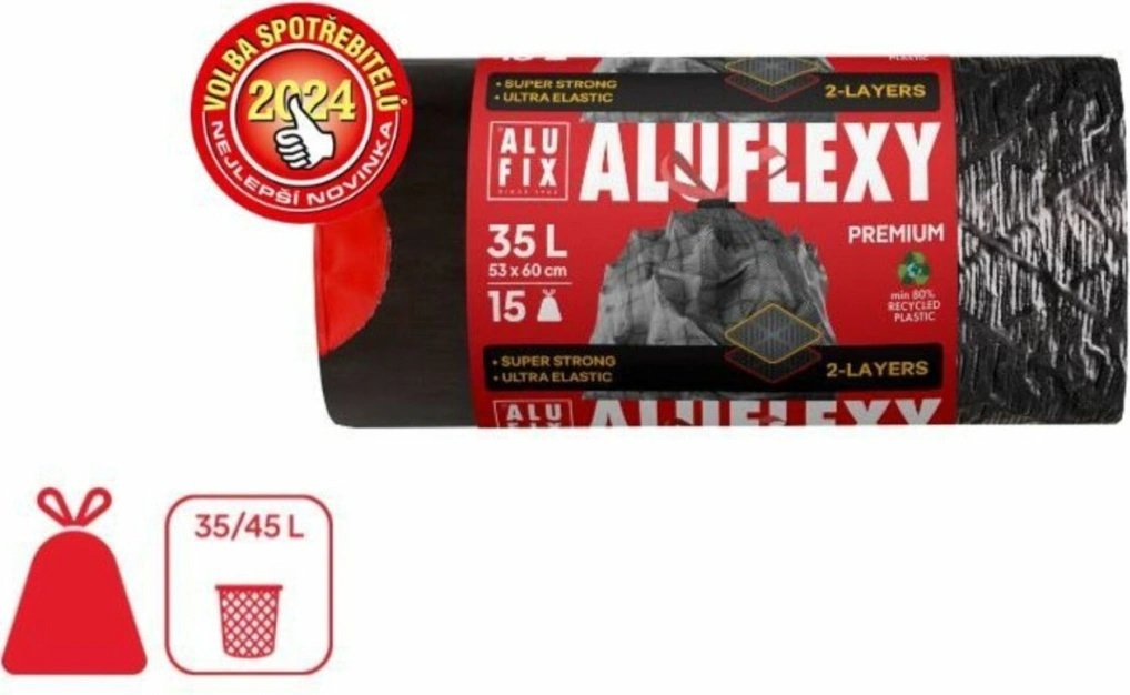 Fotografie ALUFIX Premium Aluflexy odpadkové pytle s vůní květin 15 ks