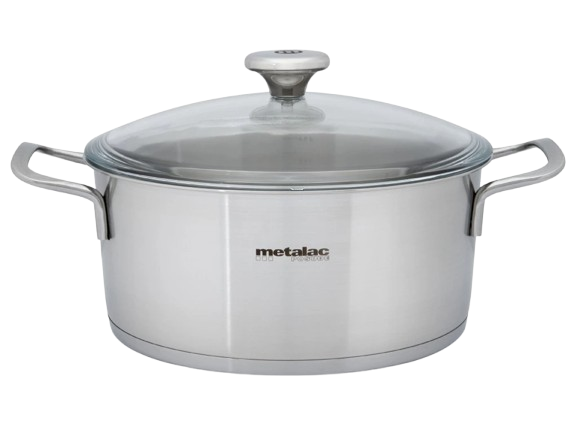 METALAC Santino, Nerezový kastrol 24 cm se skleněnou poklicí 4.4 l