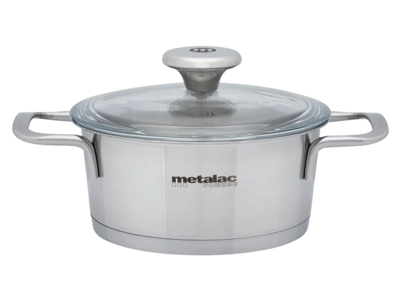 METALAC Santino, Nerezový kastrol se skleněnou poklicí 16 cm