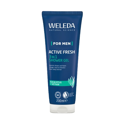 WELEDA For Men Active Fresh 3v1 Sprchový gel 200 ml