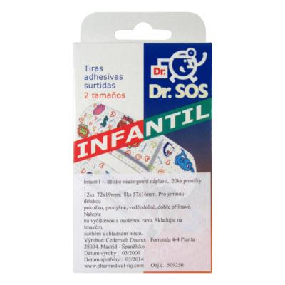 DR.SOS Náplasti  dětské hypoalergenní mix 20 ks