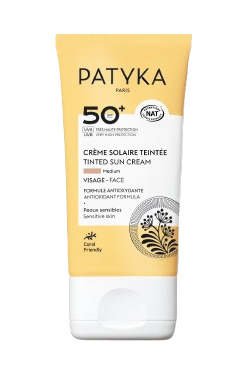 Fotografie PATYKA Tónovaný opalovací krém na obličej SPF 50+ medium 40 ml