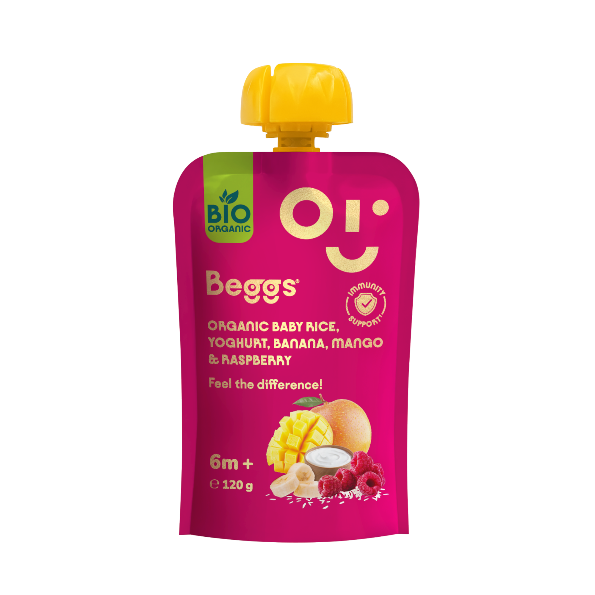 Banán, Mango, Jogurt, Malina