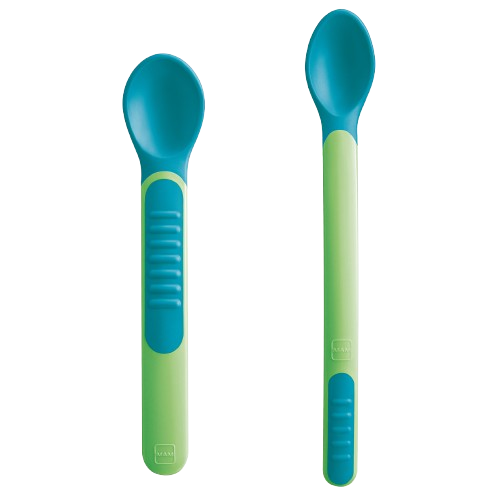 MAM Lyžičky Feeding spoons & Cover 6m+, zelené 2 ks